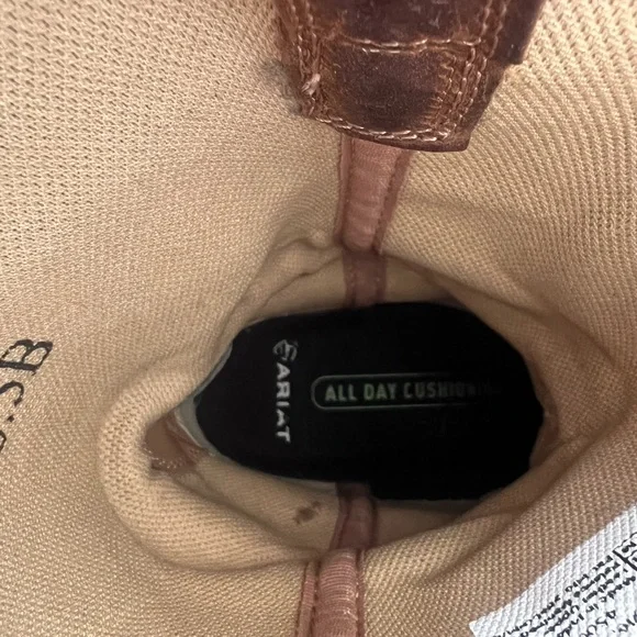 Ariat Tan Leather Cowboy Boots - Picture 6 of 6